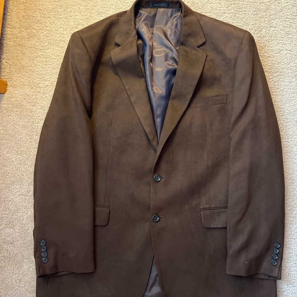 Men's Brown Blazer - Suede